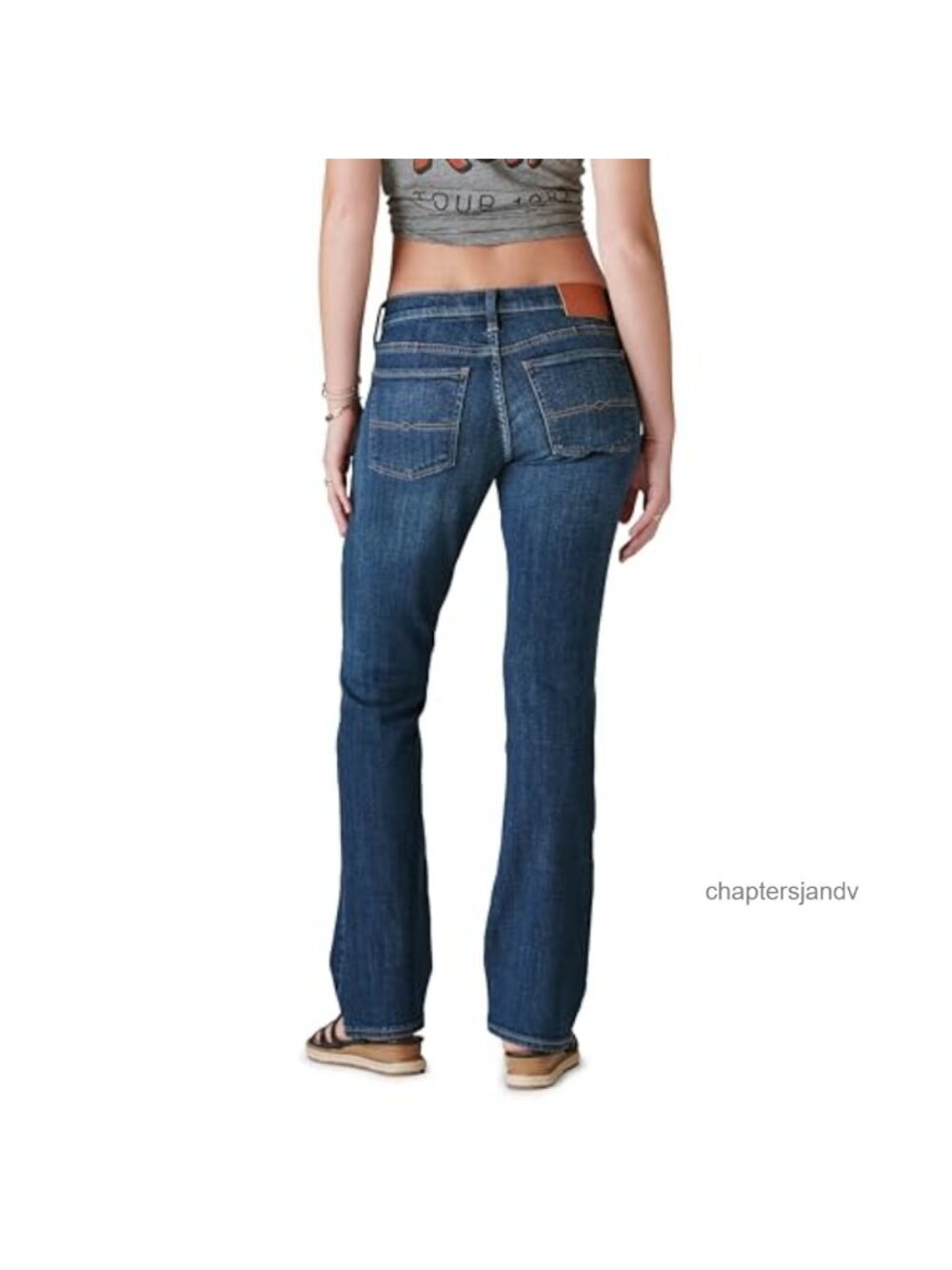 Mid Rise Easy Rider Bootcut Jeans Button Closure Casual Denim - Picture 3 of 6